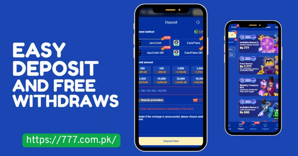 TC777 Game Deposits & Withdrawals